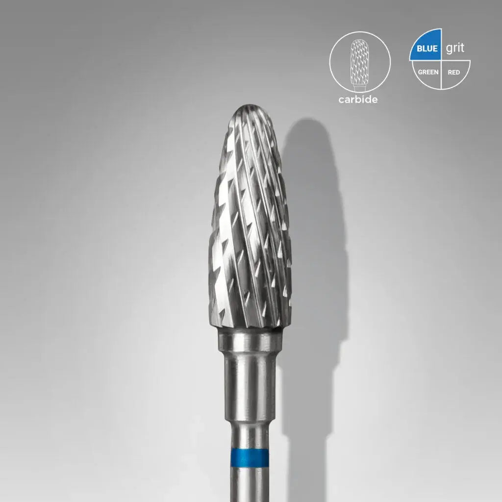 Fresa de carburo para uñas "maíz" roja EXPERT diámetro 6 mm / parte útil 13 mm FT90B050/13