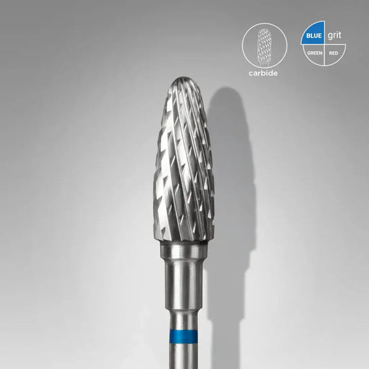 Fresa de carburo para uñas "maíz" roja EXPERT diámetro 6 mm / parte útil 13 mm FT90B050/13