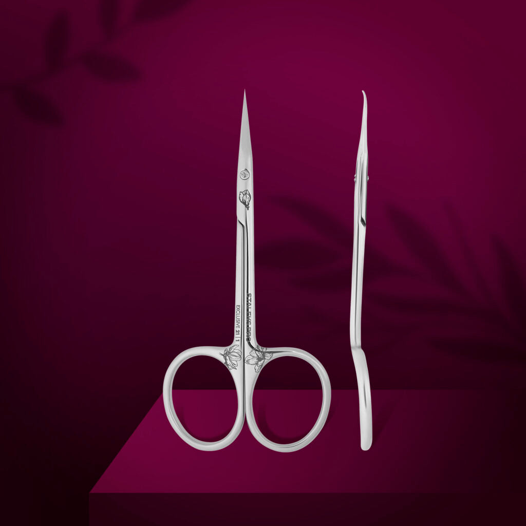 Tijeras profesionales para cutícula con gancho EXCLUSIVE 21 TIPO 1 (magnolia) SX-21/1m
