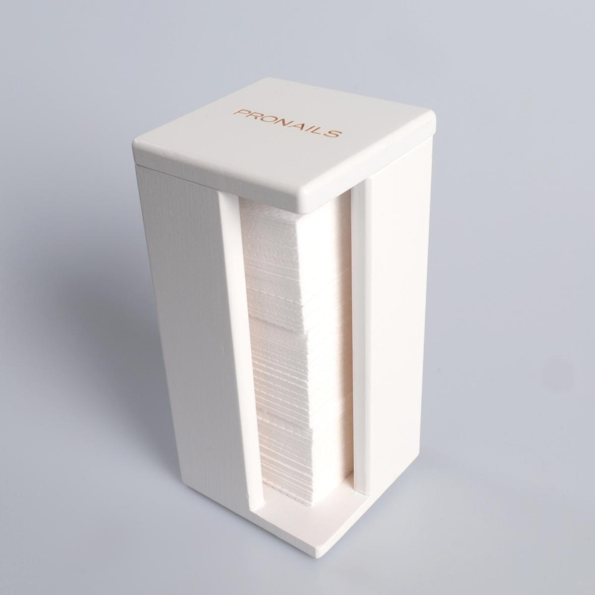 caja madera toallitas manicura blanca