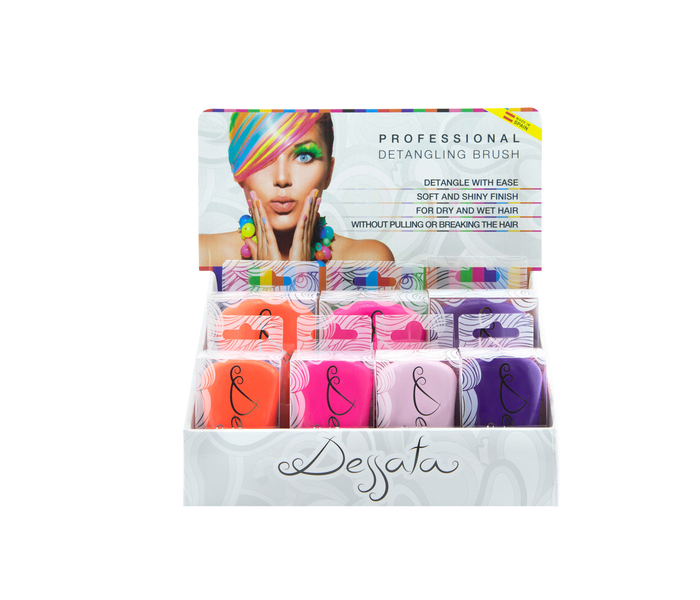 Expositor 8x Cepillos desenredantes