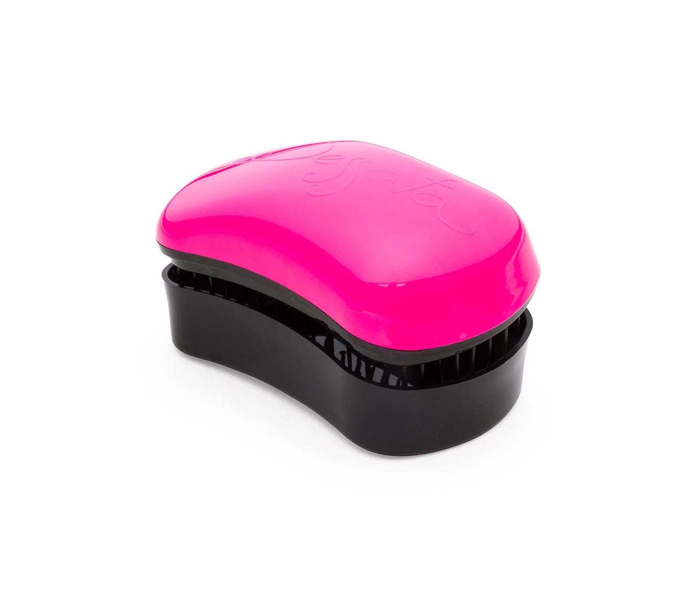 Cepillo desenredante para bolso Fucsia-Negro