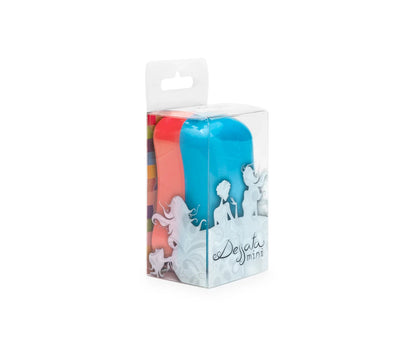 Cepillo desenredante para bolso Turquesa-Coral