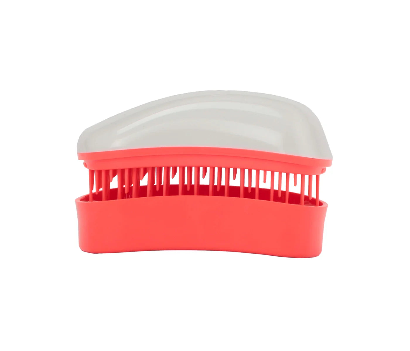 Cepillo desenredante para bolso Blanco-Coral