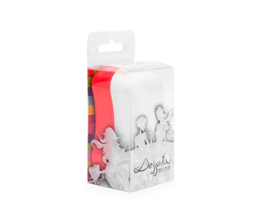 Cepillo desenredante para bolso Blanco-Coral