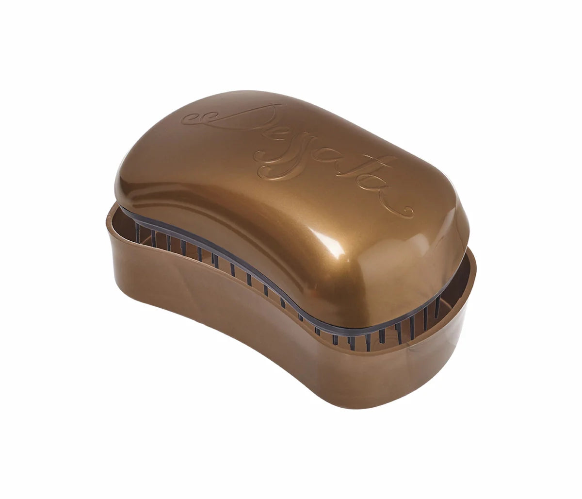 Cepillo desenredante para bolso Oro Viejo-Negro