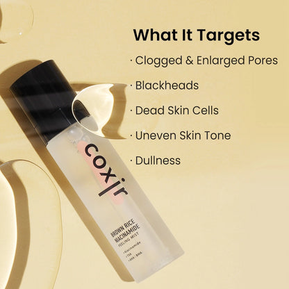 Exfoliante Facial con Arroz y Niacinamida | Coxir Brown Rice Niacinamide Peeling Mist 80ml