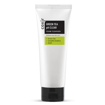 Limpiador Facial con Té Verde y Mucina de Caracol | Coxir Greentea pH Clear Cleanser 150ml