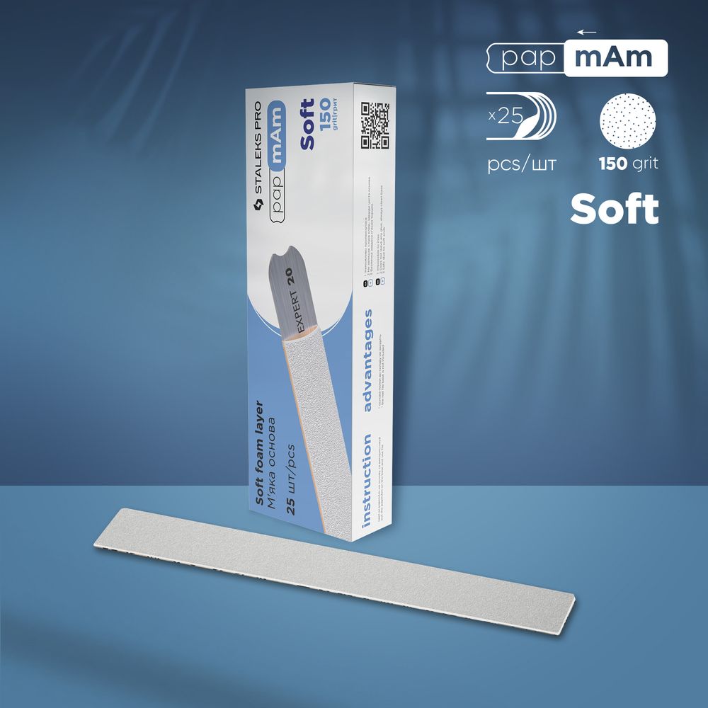 Desechables papmAm fundas (base blanda) para la lima recta EXPERT 20 grano 150 (25 piezas) DFCE-20-150/25w