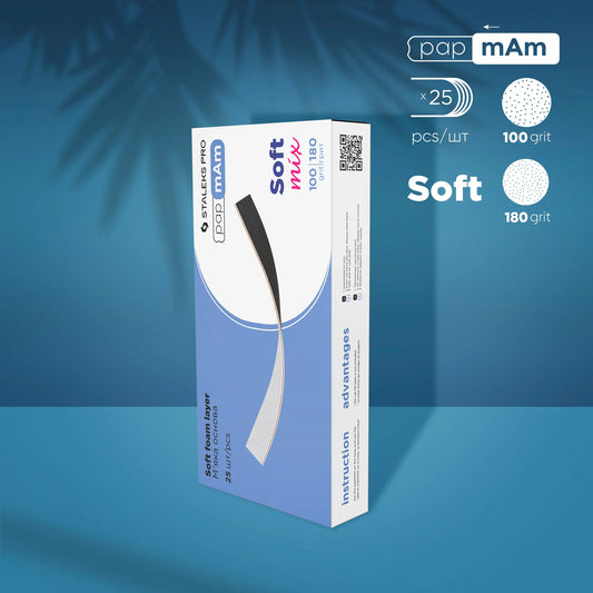 Limas Desechables Doble Cara PapmAm Mix EXPERT (25 uds.) STALEKS DFCEMix-20-100/180