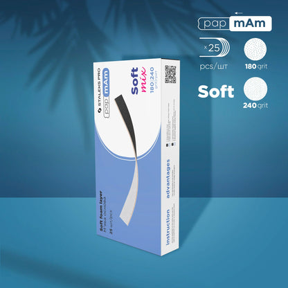 Limas Desechables Doble Cara PapmAm Mix EXPERT (25 uds.) STALEKS DFCEMix-20-180/240