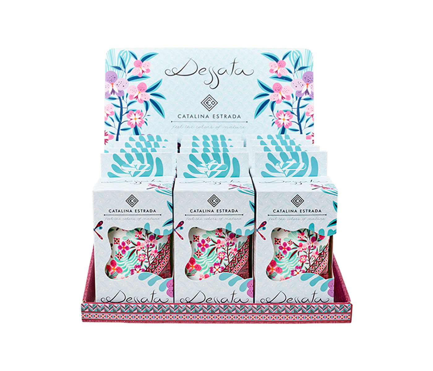 Expositor 10x Cepillos desenredantes Catalina Estrada