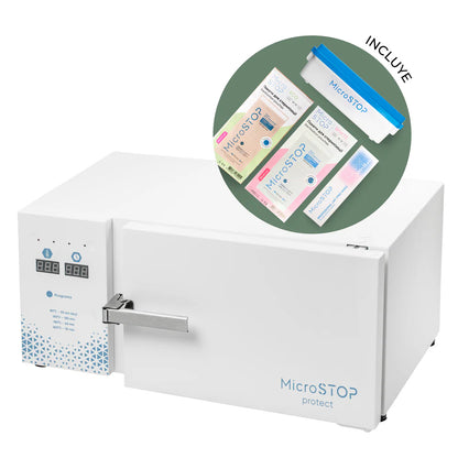 Esterilizador para uñas MicroSTOP PROTECT PRO. Esterilizador profesional de calor seco para manicura y pedicura