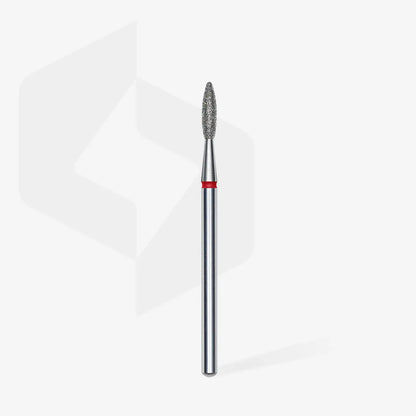 Fresa diamantada para piel "llama" roja EXPERT diámetro 2,1 mm/ parte útil 8 mm FA10R021/8