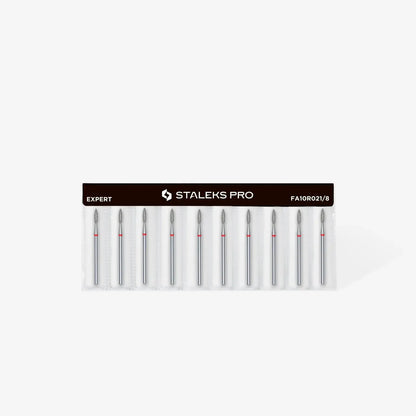 Fresa diamantada para piel "llama" roja EXPERT diámetro 2,1 mm/ parte útil 8 mm FA10R021/8