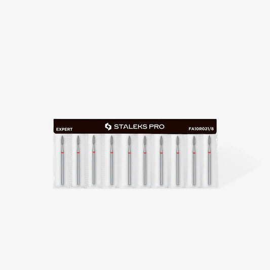 Fresa diamantada para piel "llama" roja EXPERT diámetro 2,1 mm/ parte útil 8 mm FA10R021/8