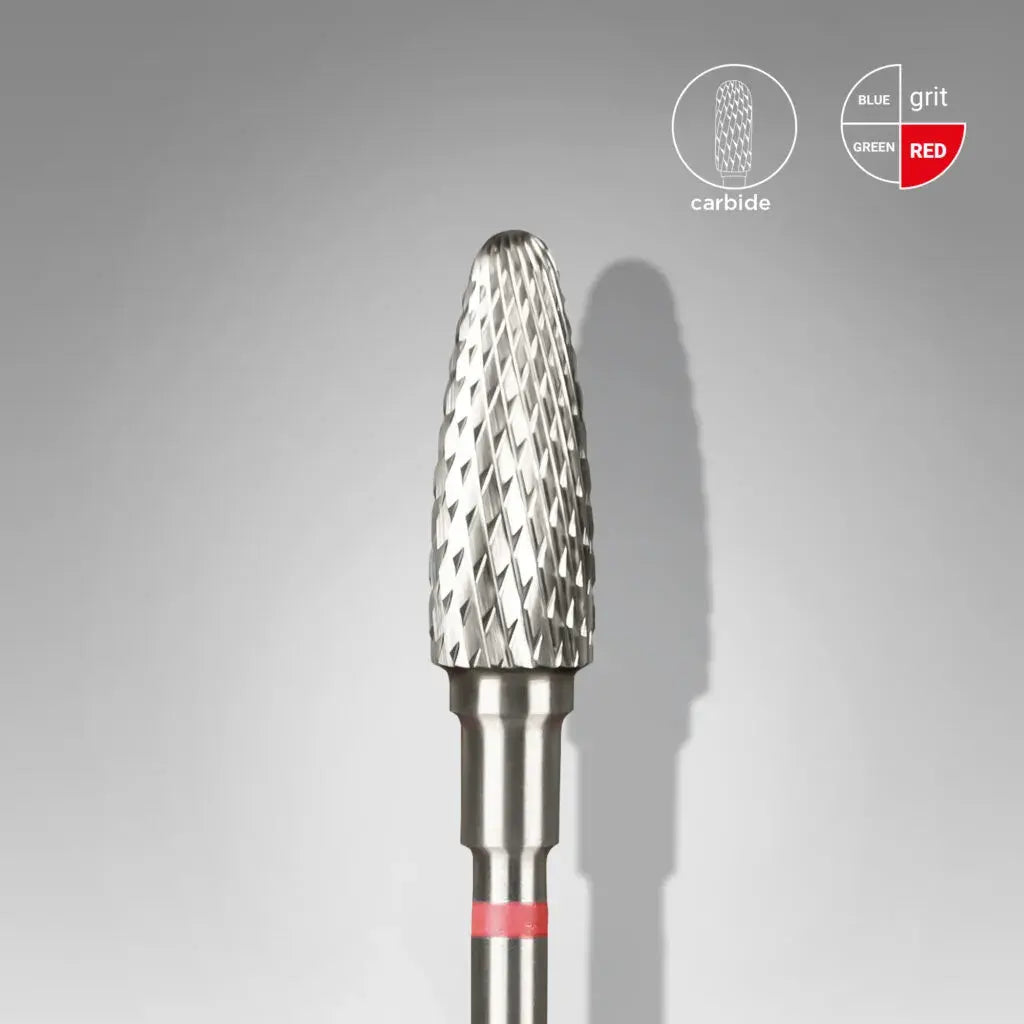 Fresa de carburo para uñas "maíz" roja EXPERT diámetro 5 mm/ parte útil 13 mm FT90R050/13