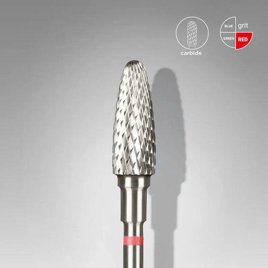 Fresa de carburo para uñas "maíz" roja EXPERT diámetro 5 mm/ parte útil 13 mm FT90R050/13