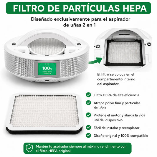 Filtro HEPA aspirador inteligente O'Nail