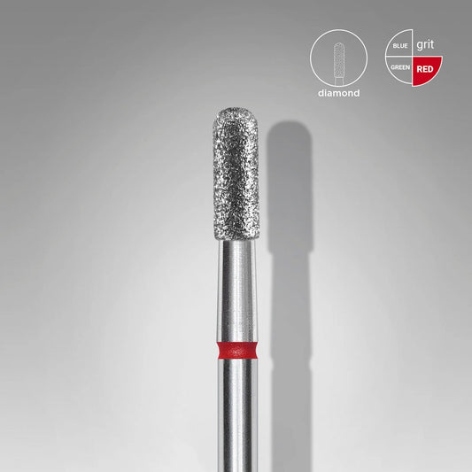 Fresa diamantada para piel "cilindro redondeado" roja EXPERT diámetro 2,3 mm/ parte útil 6,5 mm FA30R023/6.5