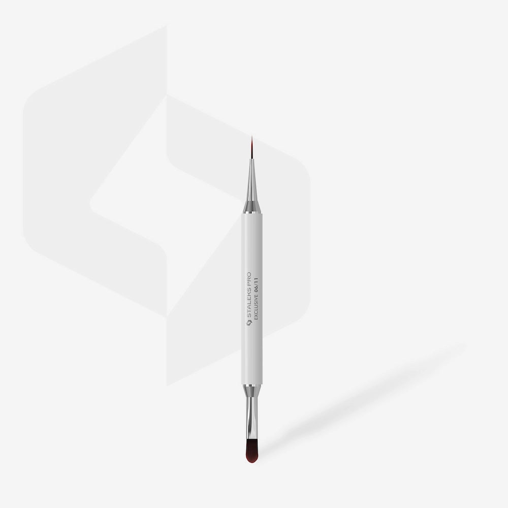 Pincel Doble para Gel 11 mm y Liner 12 mm STALEKS EXCLUSIVE NBX-06/11