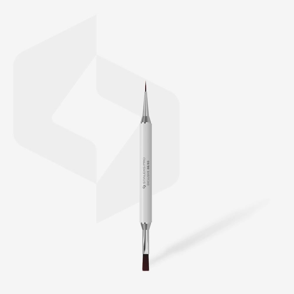 Pincel Doble para Gel 10 mm y Liner 10 mm STALEKS EXCLUSIVE NBX-08/03