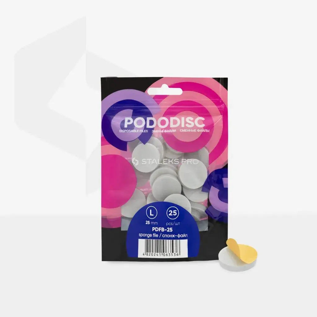 Limas desechables adhesivas de esponja para PODODISCO EXPERT L 25 mm (25 uds.) PDFB-25