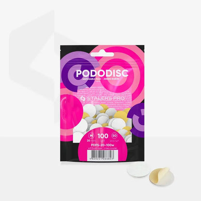 Limas desechables  adhesivas (base blanda) para PODODISCO EXPERT M grano 100 (50 uds.) PDFS-20-100w
