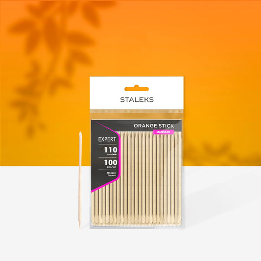 Palito De Naranjo STALEKS PRO Para Manicura, De Madera, 110 Mm DOS-30/100
