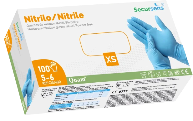 Guantes de nitrilo. Talla XS