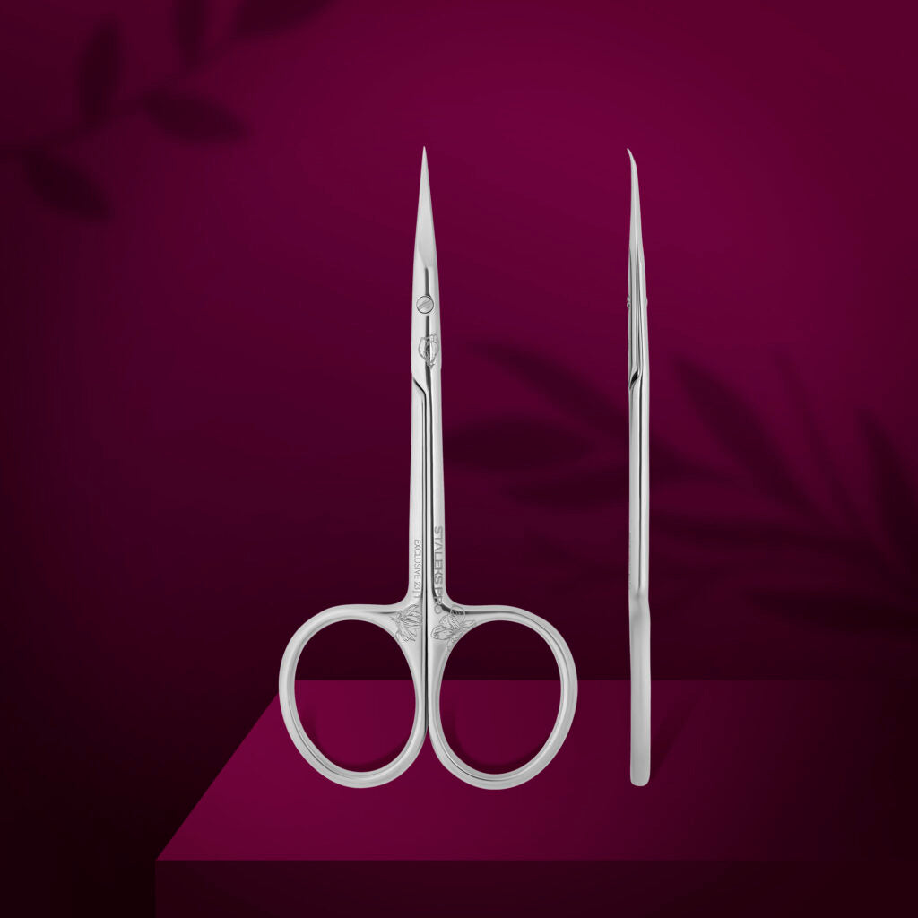 Tijeras profesionales para cutícula con gancho EXCLUSIVE 23 TIPO 1 (magnolia) SX-23/1m