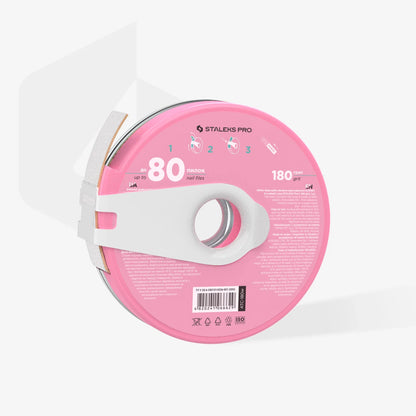 Estuche de plástico con Cinta Blanca Abrasiva Desechable Blanca PapmAm EXPERT Gramaje 180 ATC-180W