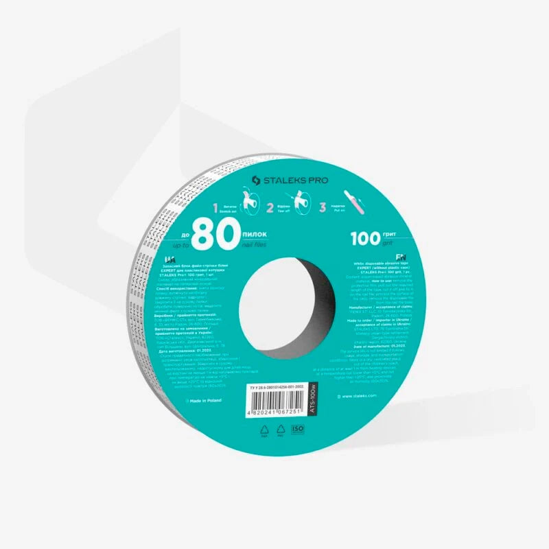 Cinta Blanca Abrasiva Desechable EXPERT Gramaje 100 (Rollo de recambio) ATS-100W