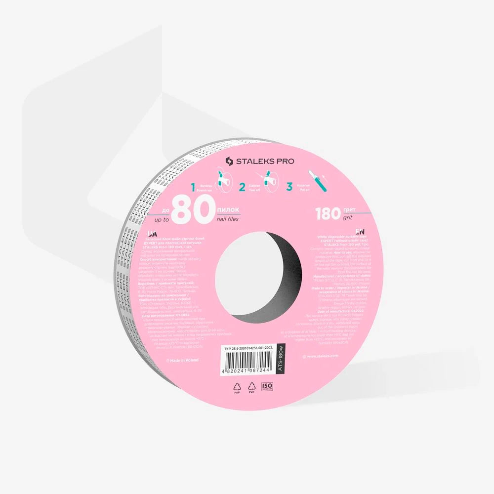 Cinta Blanca Abrasiva Desechable EXPERT Gramaje 180 (Rollo de recambio) ATS-180W