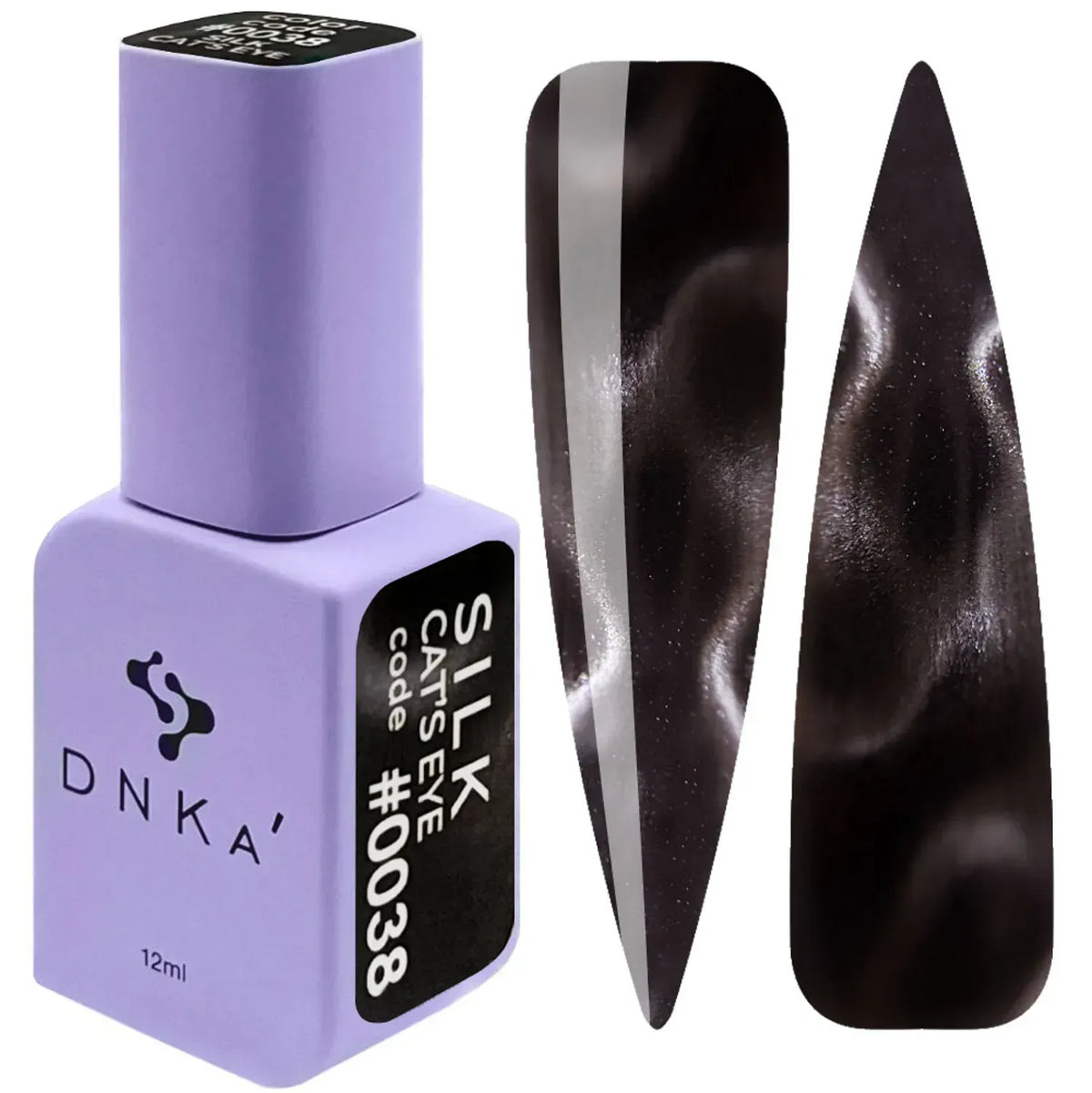 Color Gel Polish DNKa' 12 ml Cat's Eye #0038 - Silk, efecto con imán