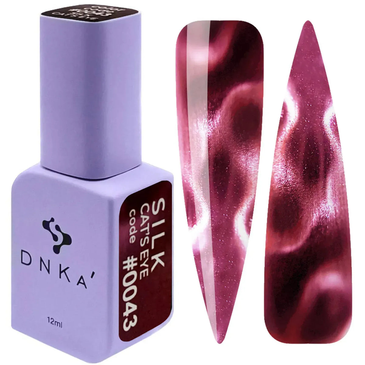 Color Gel Polish DNKa' 12 ml Cat's Eye #0043 - Silk, efecto con imán