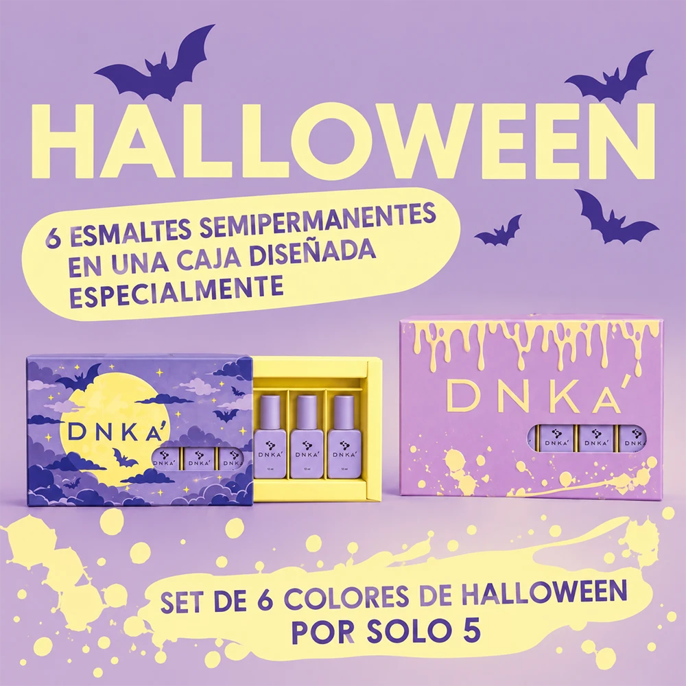 Promo Set Colors Halloween DNKa': 6 esmaltes semipermanentes por el precio de 5 en una caja de Halloween